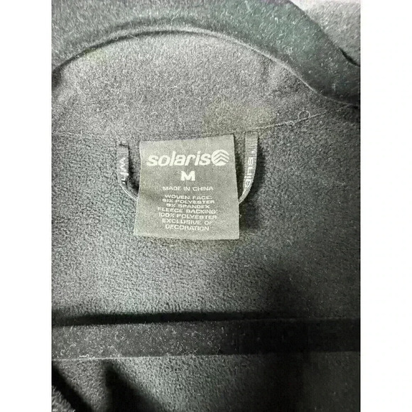 Solaris Vest Mens Medium Black Softshell Water Resistant Full Zip Fleece Lined - Picture 6 of 8
